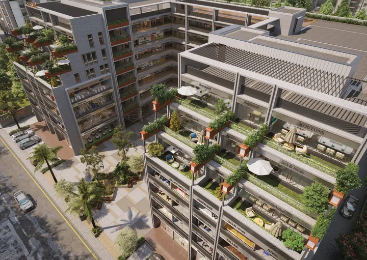 Terraces from above — artist’s impression